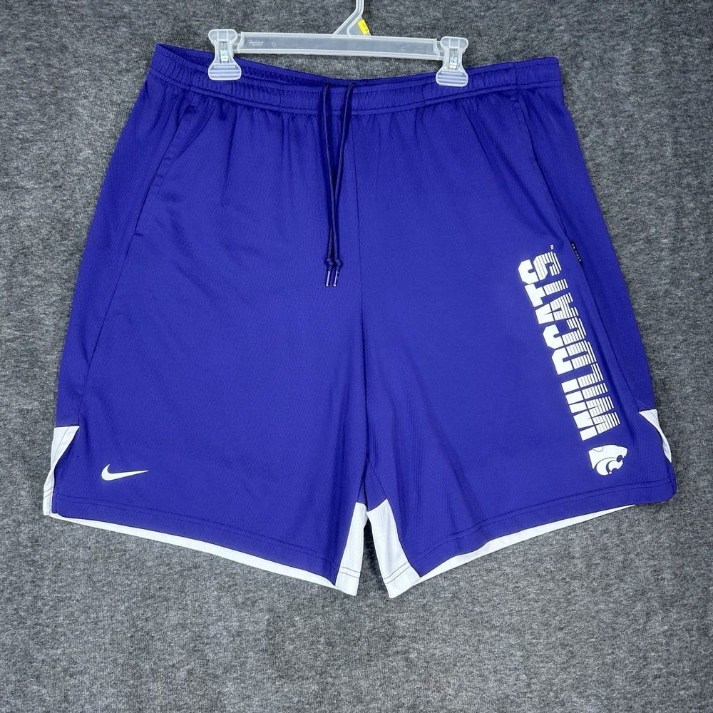 Nike kansas state wildcats Shorts Men's 2XL Purple On Field Dri-Fit Team issue - Picture 1 of 16